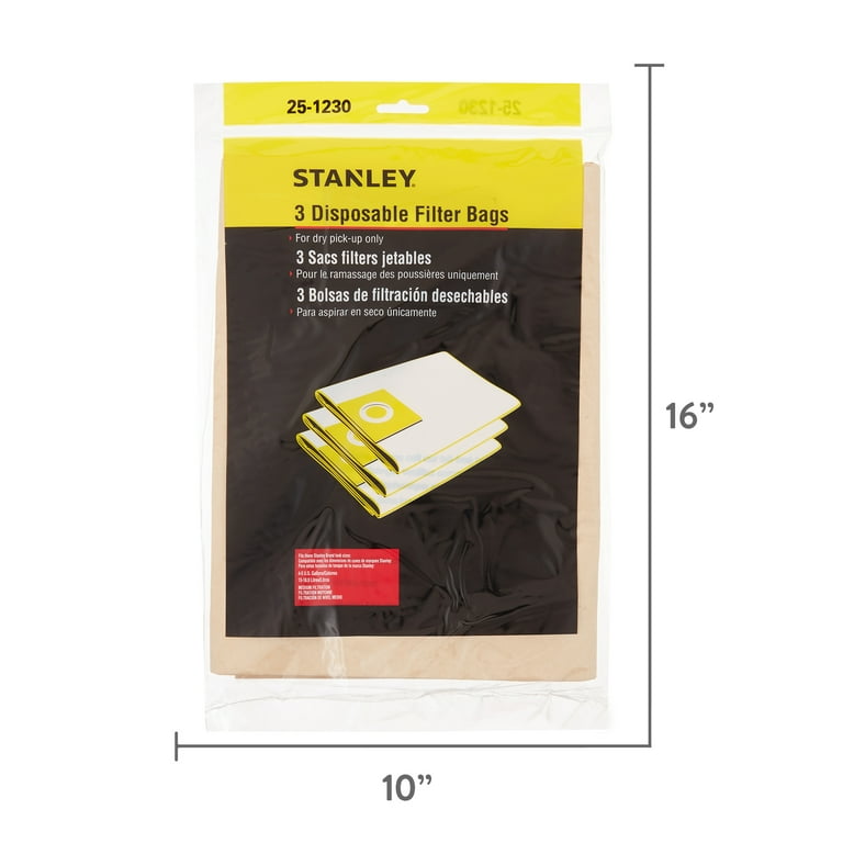 Stanley 4-5 gal Wet Dry Vacuum Dust Cleaner Disposable