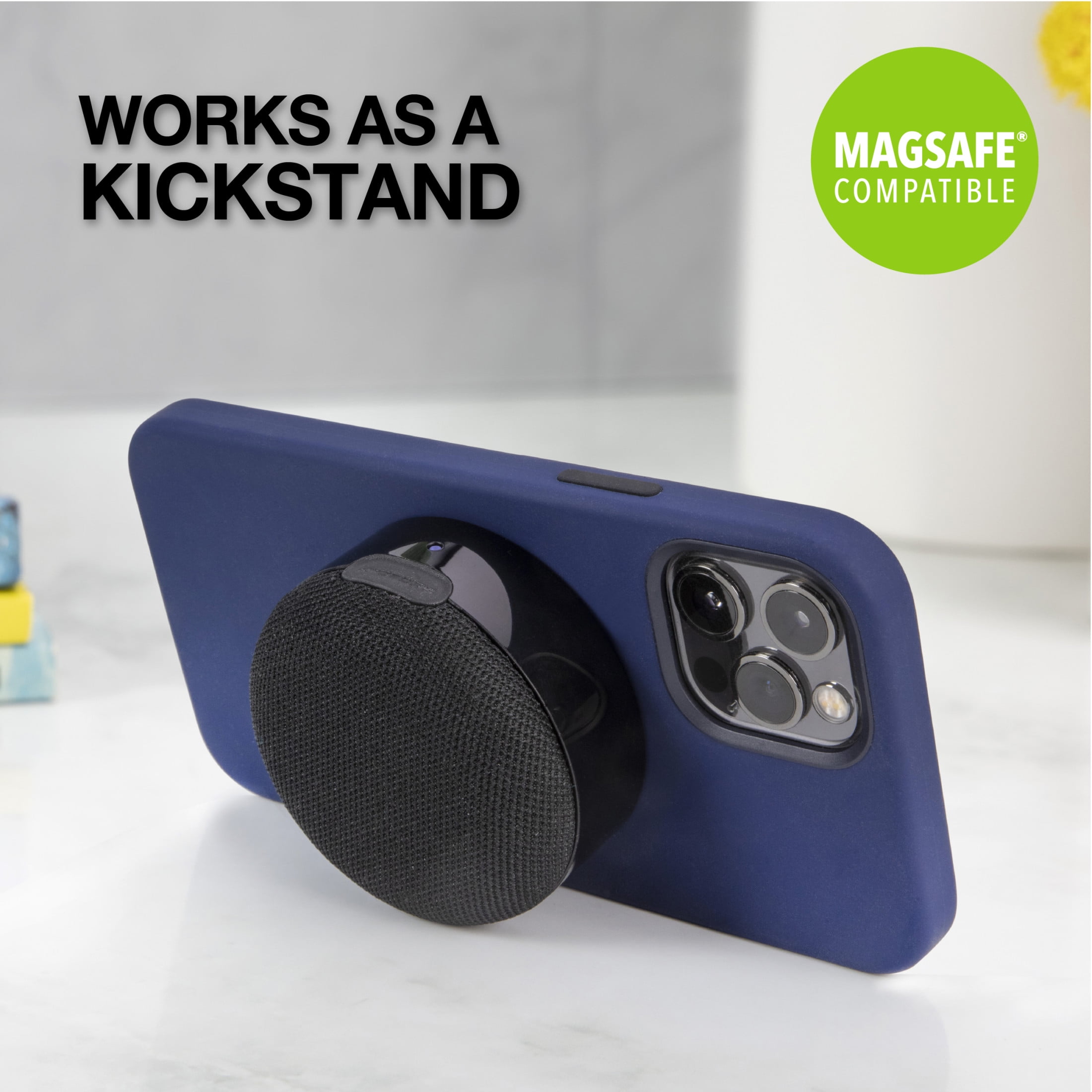 Scosche BTMSS-SP BoomCan® MS Prtble Magnetic Wireless Bluetooth Spkr Comp w/ MagSafe iPhone Black