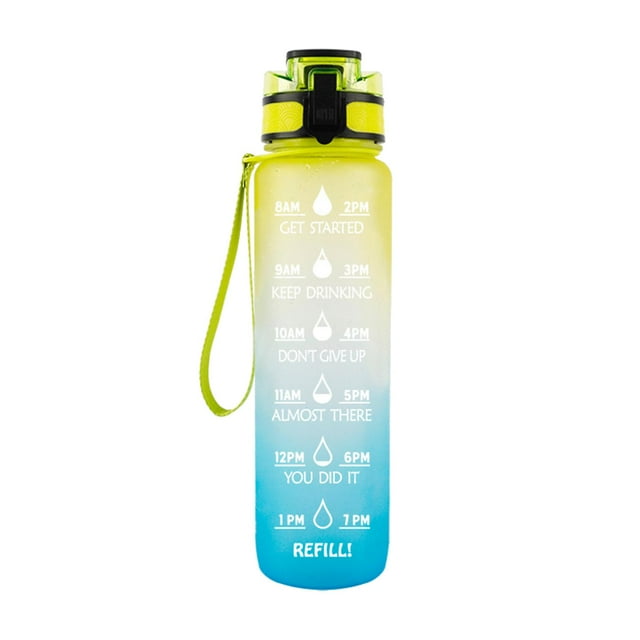 Bouteille d'Eau Portable Grande Capacité Pichet Réutilisable Intérieur.0 L Jaune Bleu