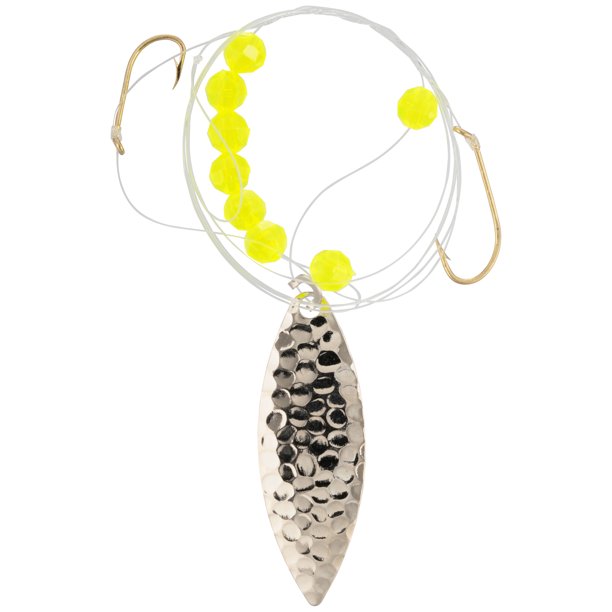 Lindy Old Guides Secret Willow Rig Fishing Lure Rig Hammered Nickel 36 in Length