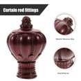 thumbnail image 4 of 2pcs Plastic Curtain Rod Head Plug Curtain Rod Fittings Accessories Creative Curtain Rod Ends for Home Daily Use (claret), 4 of 6
