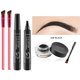 thumbnail image 1 of Puntoco Kit de cuidado de cejas laminadas en 4D para el hogar, cepillo para cejas, cepillo de maquillaje de cejas con pelo simulado multifunción, cepillo para cejas con pelo 4D, kit de cuidado de, 1 of 6