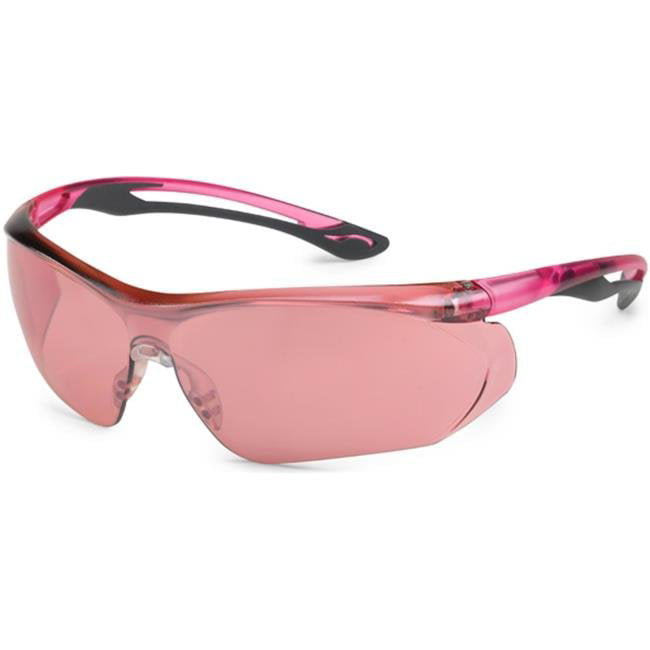 Elvex Delta Plus Avion Slim Fit Kids Safety/Shooting Glasses Pink Tint Lens/Pink 