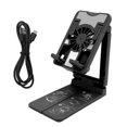 thumbnail image 2 of Cell Phone Cooler Stand for Gaming, Desktop Phone Holder Live Streaming with Cooling Fan Height Adjustable Mount Radiator Fan with Colorful RGB Lights Compatible All, 2 of 7
