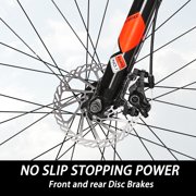 Full Suspension Mountain Bike 21 Speed Bicycle 27.5 inches Mens or Women MTB Disc Brakes Orange