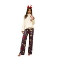 thumbnail image 2 of Women's Christmas Pajama Trousers Cartoon Print Wide Leg Pants, 2 of 9