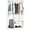 White, variant on Homieasy Freestanding Closet System with Suitcase Storage, 40'' Closet Organizer System with 2 Wood Drawers and Hanging Rod, White