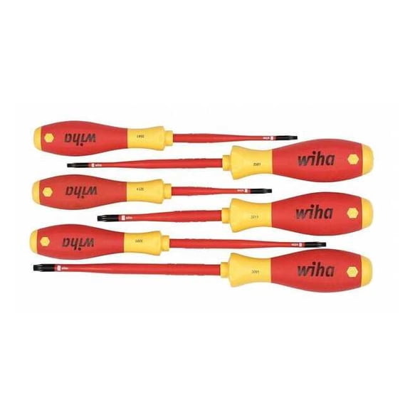 Wiha Insulated Screwdriver Set, NmPcs6 32596