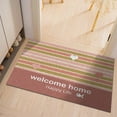 thumbnail image 4 of Entrance Door Mat | Absorbent Non-Slip Polyester Bathroom Floor Rug | Thickened Soft Plush Interior Decoration Carpet | Easy Care | 60x40cm | Blue Pink Gray | Home Entryway Tile Wood, 4 of 6