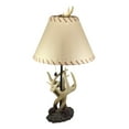 thumbnail image 5 of Ebros 26"H Rustic Vintage Design 3 Entwined Antlers And Pine Cones Table Lamp, 5 of 9