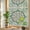 Green, variant on Teal Blue Ombre Privacy Window Film, Decorative Stained Glass Window Film, Modern Abstract Art Gradient Aesthetics Resuable Rainbow Static Cling for Home Bathroom Living Room Glass Door 19.6"x39.3"
