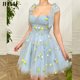 thumbnail image 4 of JEHETH-vestido de fiesta de encaje con escote corazón para mujer, Mini vestido de fiesta personalizado con paquete de tirantes finos, 4 of 5