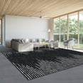 thumbnail image 7 of ZACOO 8' x 10' Farmhouse Machine Washable Rug Modern Office Rug Indoor Non Slip Throw Carpet, Black, 7 of 7