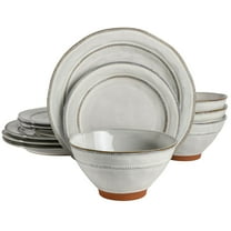 Gibson Elite Terranea 12 Piece Dinnerware Set - White