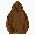 thumbnail image 4 of Godom Womens Fleece Hoodies Soft Midweight Casual Hooded Sweatshirts Y2K Fall Winter Pullover Tops with Pocket, 4 of 5
