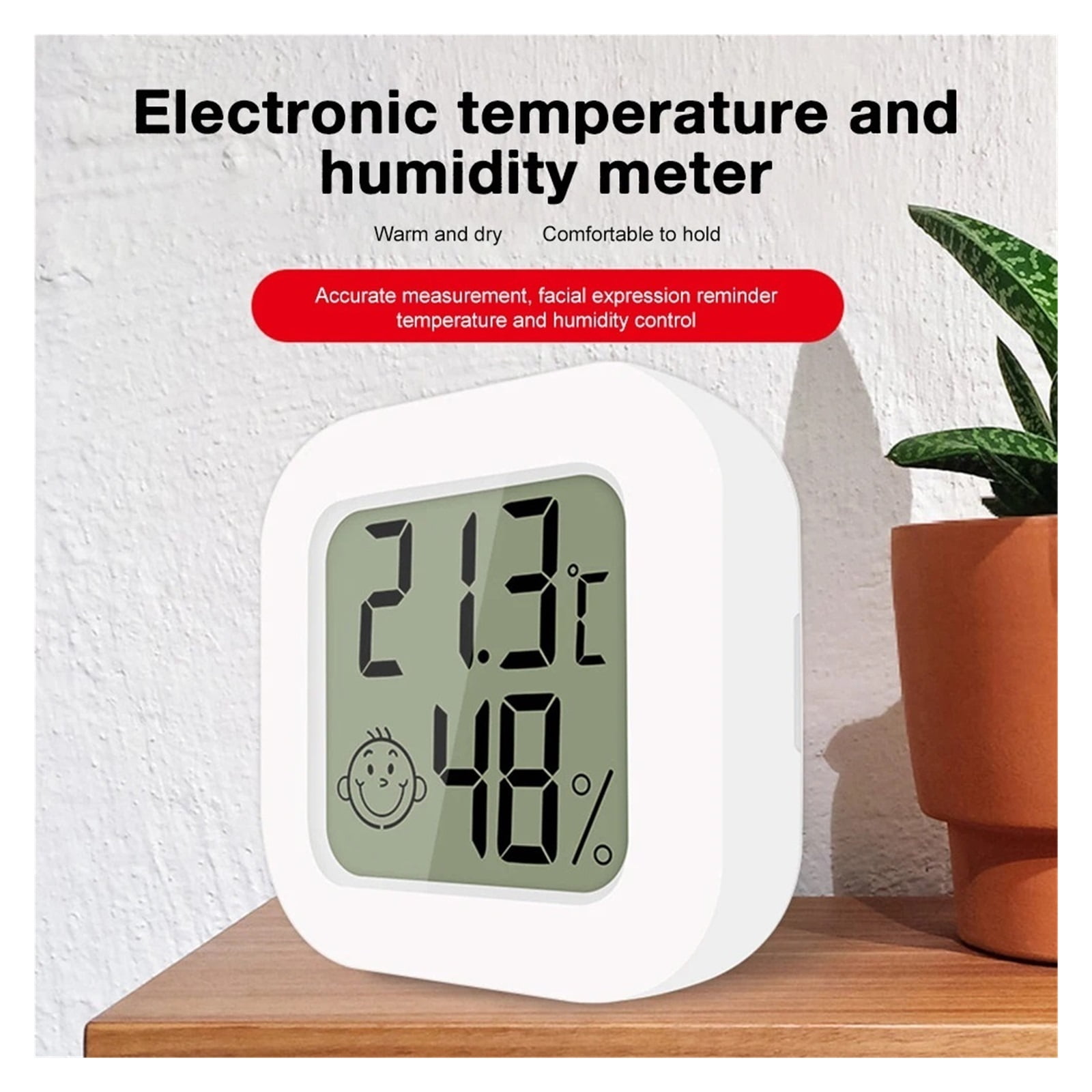 Digital Thermometer Hygrometer Electronic Temperature Humidity Meter Sensor Gauge Weather Station ,Compact & Portable