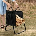 thumbnail image 6 of Costway Firewood Rack Log Holder W/ Canvas Tote Carrier for Fireplace Outdoor Backyard, 6 of 12