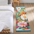 thumbnail image 3 of Yayeee Runner Rug for Bedroom 2'x6' Machine Washable Hallway Non Slip Mat, Pink Floral Tomatoes, 3 of 8