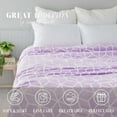 thumbnail image 5 of Elegant Comfort Luxury Velvety Feel Blanket, All-Season Lightweight Blanket, Ultra Plush, Soft, Flannel Fleece for Couch, Sofa, Bed, Travel, Cube Design, Twin/Twin XL, Lilac, 5 of 5