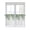 Light Green Sage Green White, variant on Tier Curtains 45 Inches Long, Teal Botanical Window Treatment Curtain Drapes, Sage Green Eucalyptus Leaves Watercolor Window Half Privacy Curtains for Bedroom Bathroom, 42"x45", 2 Panels