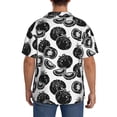 thumbnail image 3 of Yiaed Hand Drawn Tomatoes Print Mens Casual Wrinkle Free Shirts Short Sleeve Button Down Summer Stretch Dress Shirt-3X-Large, 3 of 5