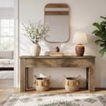thumbnail image 6 of Tribesigns 63-Inch Console Table with 2 Drawers, Farmhouse Entryway Table with Storage for Living Room, Hallway, Foyer, Brown, 6 of 6