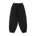 thumbnail image 7 of AWZXDE Boys autumn winter solid color cargo pants large kids stylish outdoor lightweight pants cool athletic pants for daily use Black,11-12 Years, 7 of 7