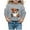 Grey, variant on Girls Halloween Cute Pumpkin Cat Print Long Sleeve Crewneck Sweatshirt Pullover Top White,2-3 Years