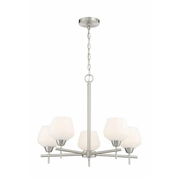 5 Light Chandelier-Brushed Nickel Finish Bailey Street Home 57-Bel-4554688