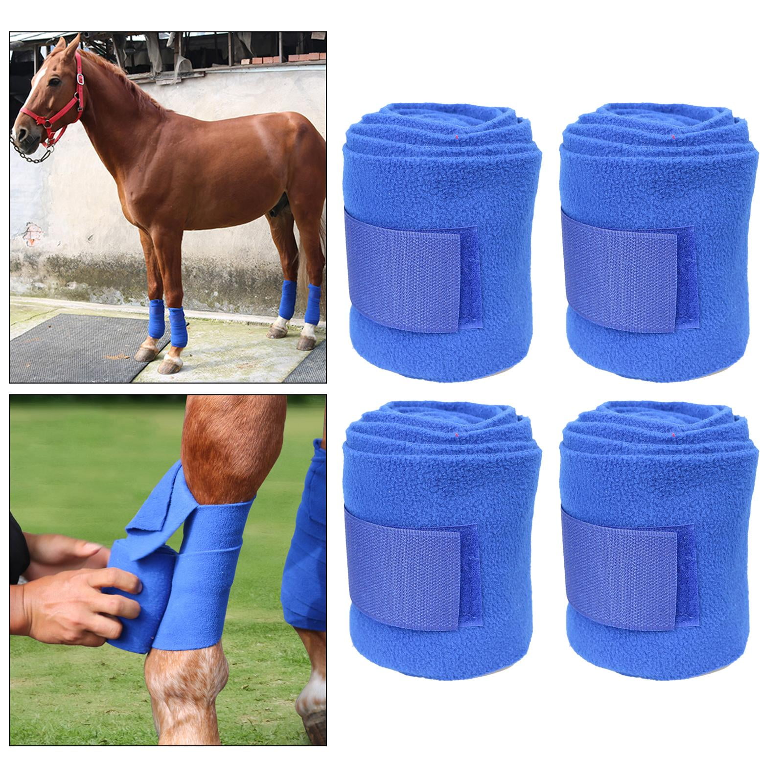 Bende Per Zampe Cavallo In Pile - 4 Rotoli Da 250 Cm X 12 Cm, Protezione Per Allenamento E Gare