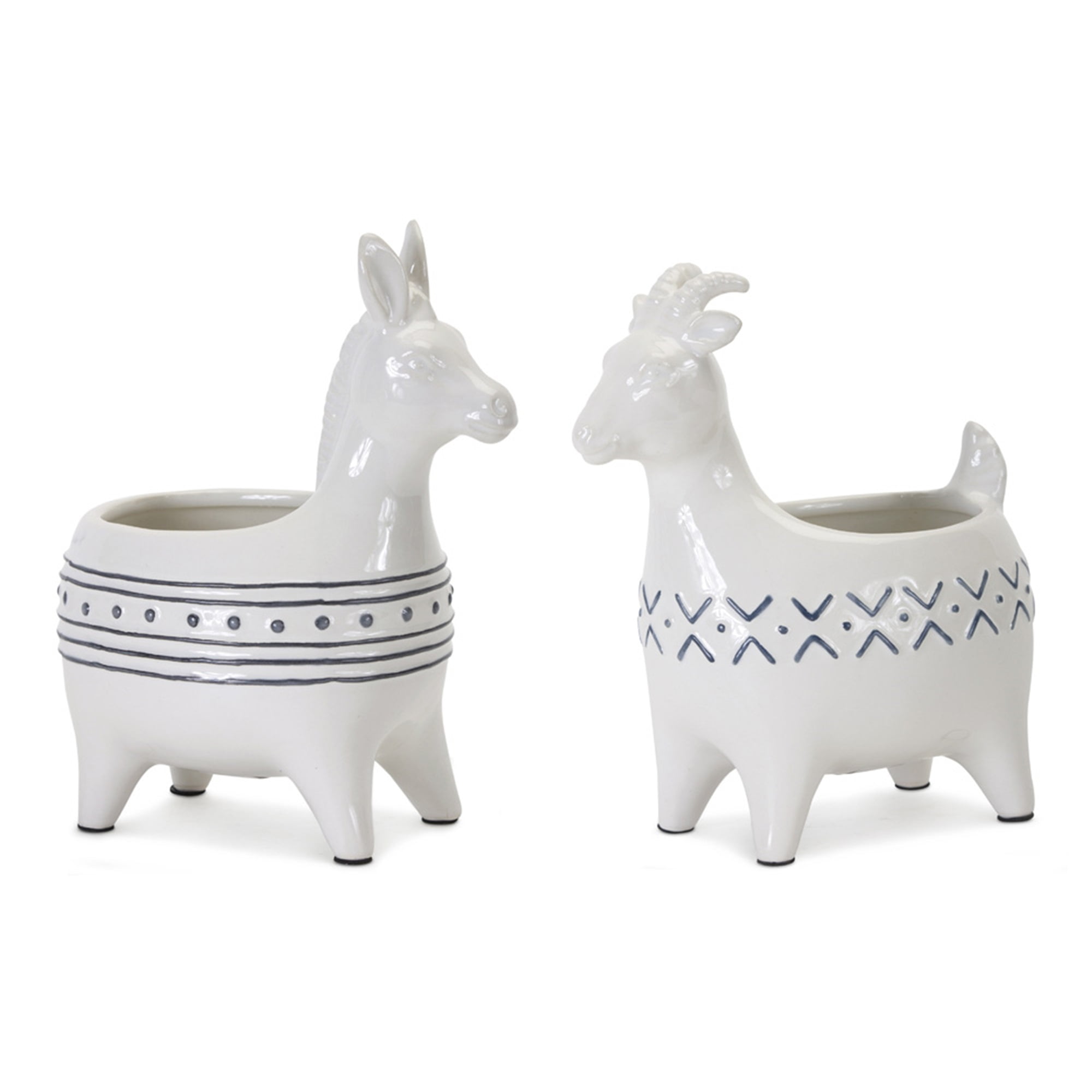 Goat/Donkey Planter (Set of 2) 4" x 7.75"H Ceramic