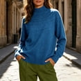 thumbnail image 2 of MYAOYINo Boundaries Womens Ribbed Mock Neck Sweater Textured Pattern Long Sleeve Knit Blouse, 2 of 7