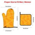 thumbnail image 2 of Pofeuu Happy Halloween Print Oven Mitts and Pot Holders 4 pcs Set,High Heat Resistant 500 Degree Extra Thicken Long Kitchen Cotton Oven Glove for Cooking, 2 of 6