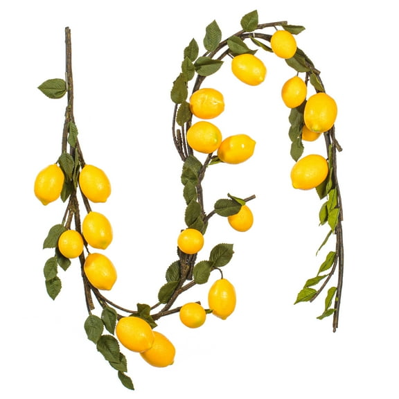 Vickerman 5' Artificial Green and Yellow Lemon Garland.