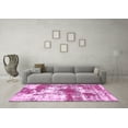 thumbnail image 3 of Ahgly Company Indoor Round Abstract Pink Modern Area Rugs, 8' Round, 3 of 4