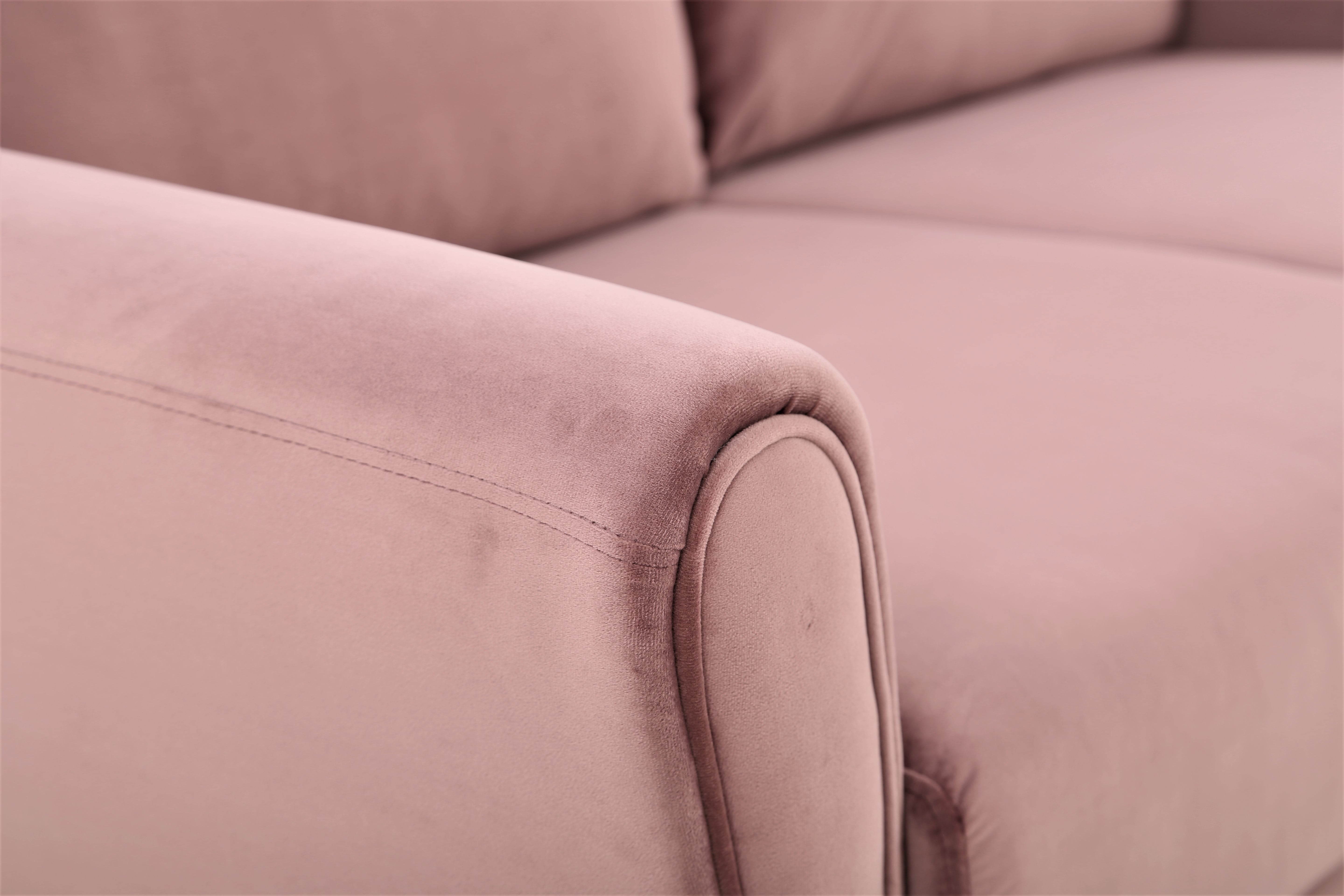 US Pride Furniture Corel 58.27" Flared Arm Rose Velvet Loveseat