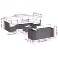 thumbnail image 2 of vidaXL 10 Piece Garden Sofa Set with Cushions Beige Poly Rattan, 2 of 5