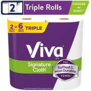 (12 pack) Viva Signature Cloth Paper Towels, 2 Triple Rolls, 129 Sheets per Roll