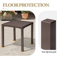 thumbnail image 5 of Crestlive Products Outdoor Side Table Set of 2,Small Square Metal End Table Weather Resistant Pool Side Tables for Patio Balcony(Brown), 5 of 7