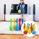 thumbnail image 5 of Bowlingset för barn, Mini leksaksbowlingset Trädgårdsklubbor Spel inomhusfestspel 10 st pinnar Spel med 2 bollar för barn 3+ år, 5 of 5