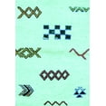 thumbnail image 1 of Ahgly Company Machine Washable Indoor Rectangle Solid Turquoise Blue Modern Area Rugs, 2' x 3', 1 of 4