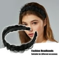 thumbnail image 3 of Unique Bargains 1 Pcs 1.89 Inch Wide Synthetic Hair Braided Headband Hair Hoop for Women and Girl Black, 3 of 7