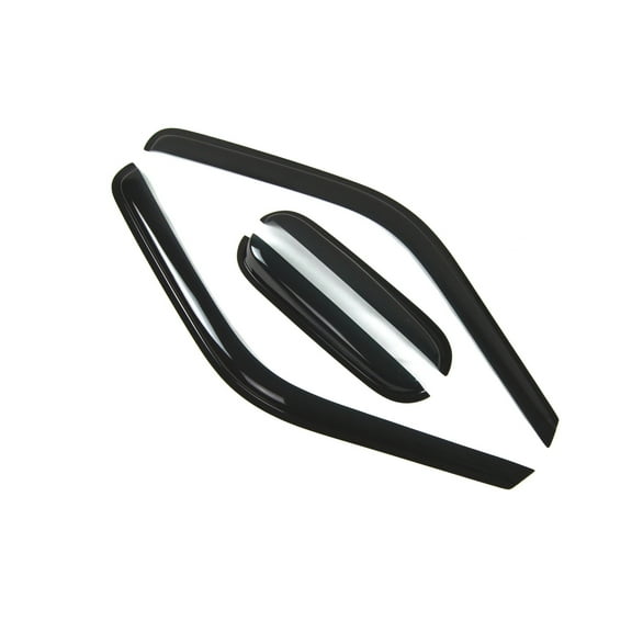 Tuningpros WD2-066 Outside Mount Window Visor Deflector Rain Guard Dark Smoke 4 Pcs Set For 1988-2000 Chevy C1500 Extended Cab