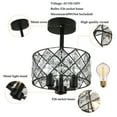thumbnail image 6 of Modern 3-Light Crystal Chandelier Light Fixture Pendant Lamp Living Room Lamp Elegant Crystal Ceiling Lamp Hanging Pendant Light Chandelier Lighting Fixture Ceiling Light Chandelier Pendant Lamp, 6 of 12