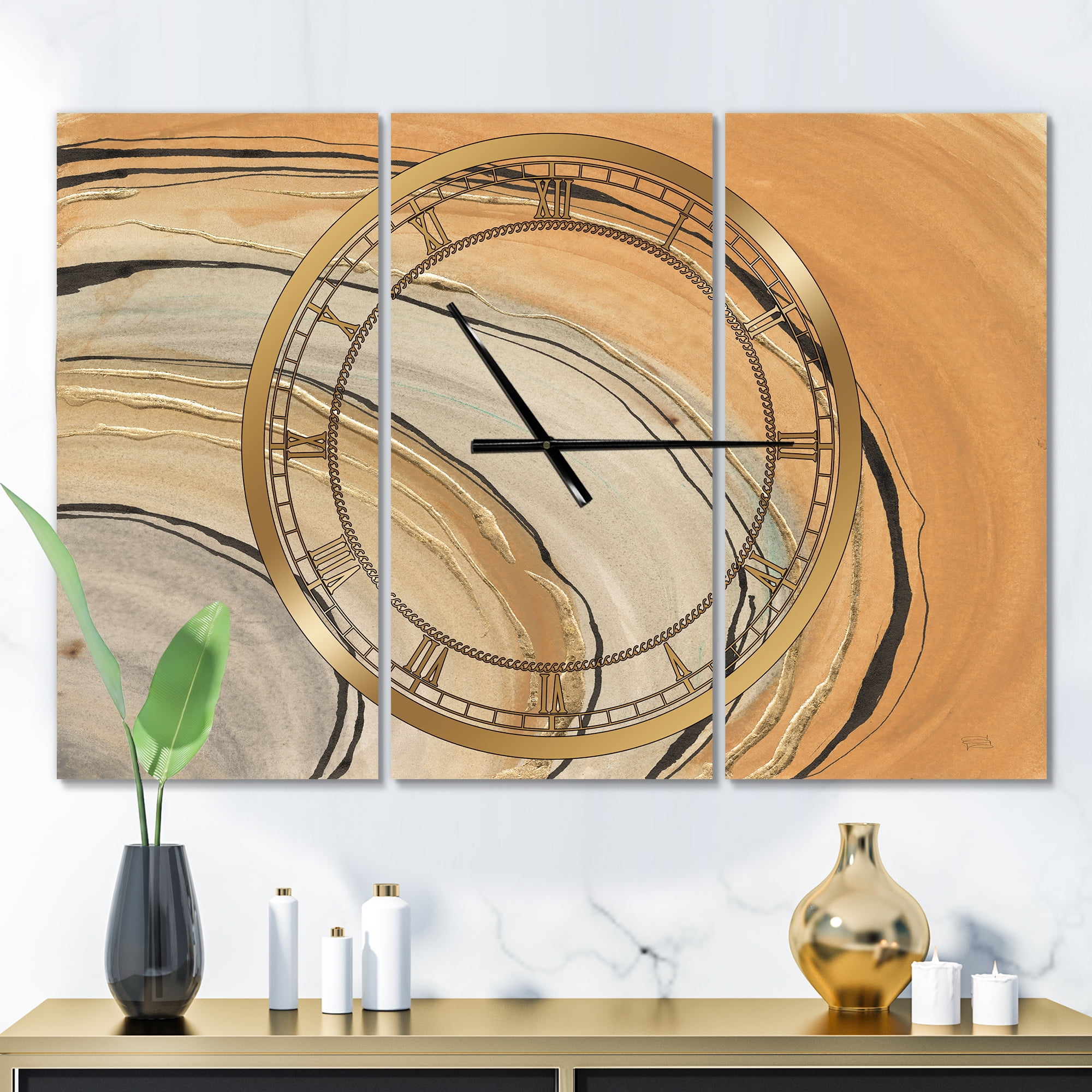 Designart 'Glam Canion II' Modern wall clock