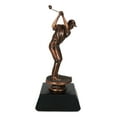 thumbnail image 2 of Professional Golfer Swinging Golf Club On A Tee Bronze Electroplated Statue, 2 of 8