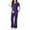 33# Purple, variant on Womens Scrub Sets Stretch 2 Piece Uniforms Suit Nursing Fitted V Neck Top with Jogger Style Pants 2025 Dark Blue XL