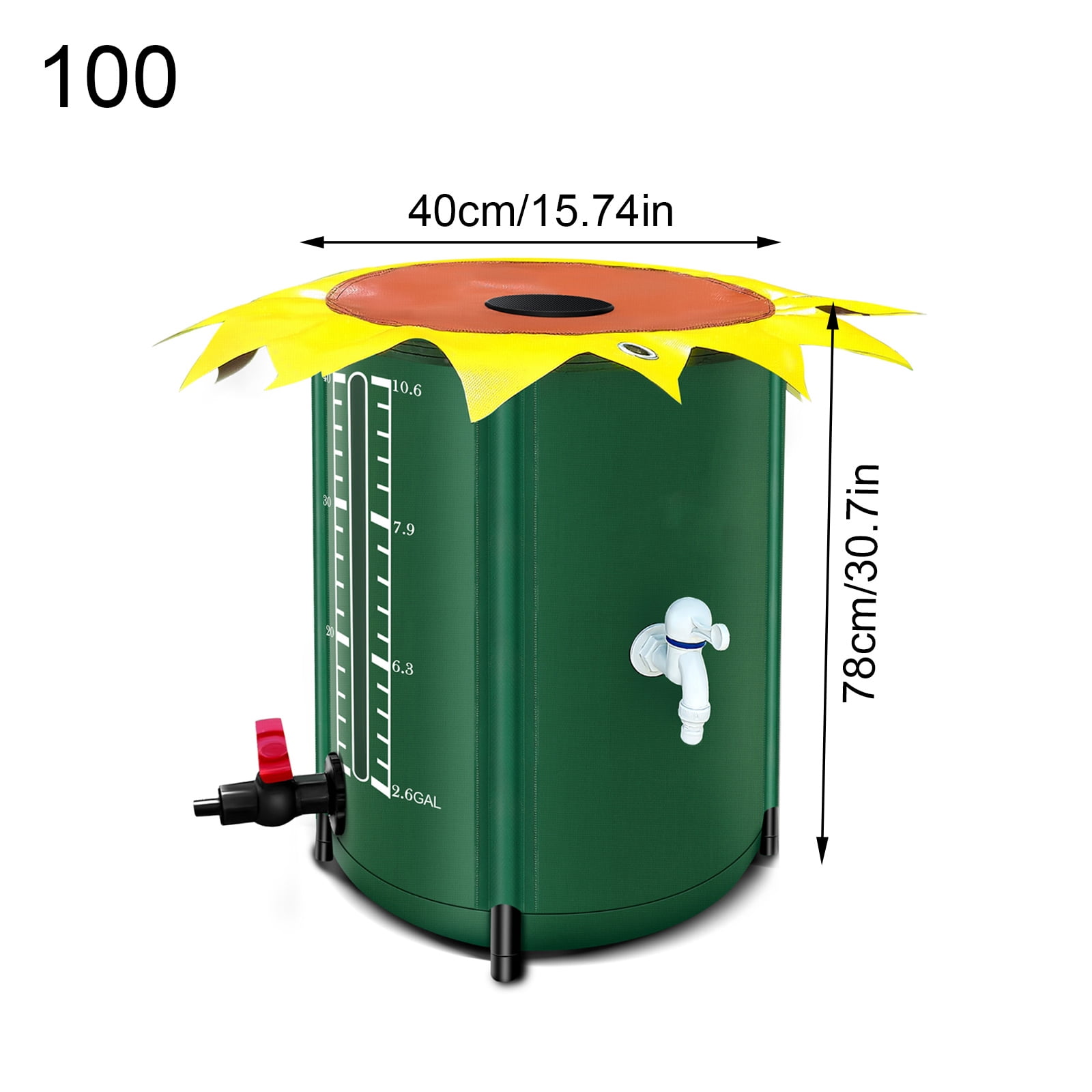 PVC Rainwater Storage Bucket 50L Capacity Outdoor Garden Irrigation & Camping Essentials