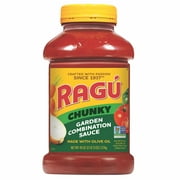 Ragu Chunky Garden Combination Pasta Sauce with Diced Tomatoes, Onions, Celery, Carrots, Zucchini, Green Bell Peppers, 45 oz