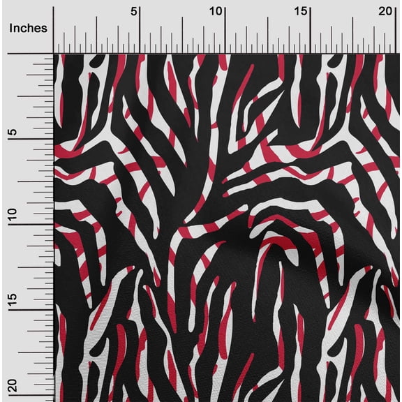 oneOone Cotton Silk Bright Red Fabric Skins Animal Craft Projects Decor Fabric Printed By The Yard 42 Inch Wide